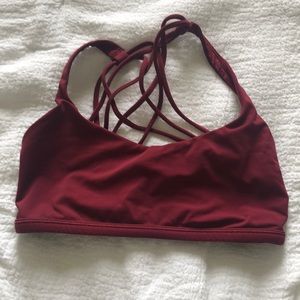 cute burgundy lululemon bra!